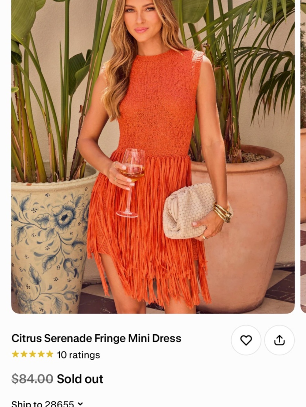 Vici Citrus Serenade Fringe Dress